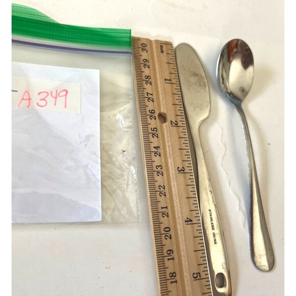 Stainless Steel Butter Spreader & Spoon Set A349 - Picture 4 of 4